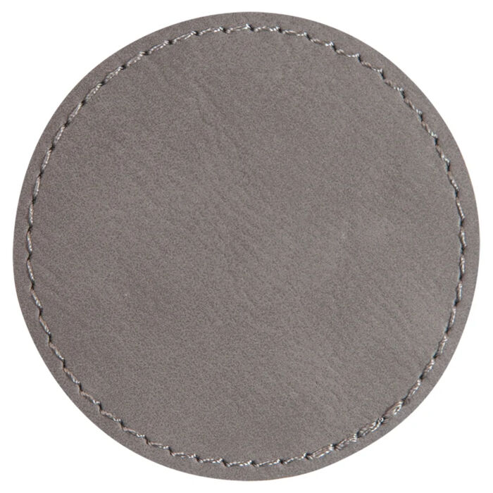Laser Engraved Round Patch 2.5" (Iron-on) Grey Thumbnail