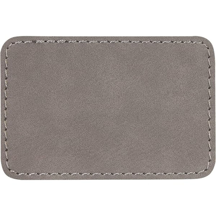 Laser Engraved Patch 3" x 2" (Iron-on) Grey Thumbnail