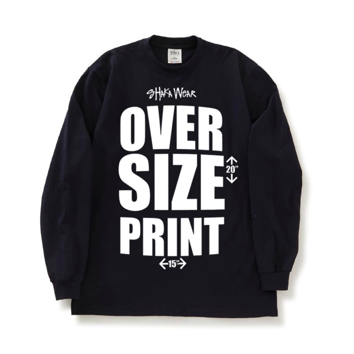 Shaka Wear OVER SIZE PRINT - Max Heavyweight Long Sleeve T-Shirt Thumbnail