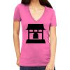 Tultex 214 - Ladies' Slim Fit Fine Jersey V-Neck Thumbnail